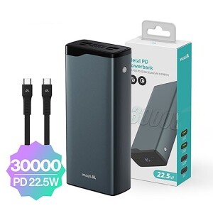 고속 메탈 PD 22.5W 보조배터리 30000mAh(C to C 25W 0.2M 케이블포함)