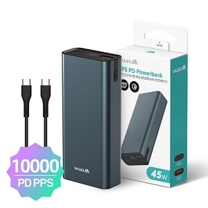 초고속 메탈 PD 45W PPS 보조배터리 10000mAh(C to C 60W 0.2M 케이블포함)